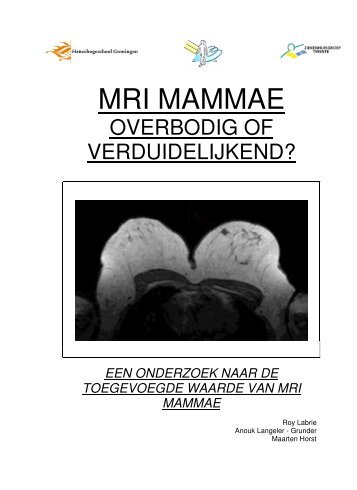 MRI MAMMAE - Hanzehogeschool