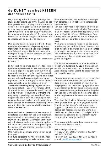 UITGAVE juli 2004 - Contact Jonge Bedrijven Drechtsteden