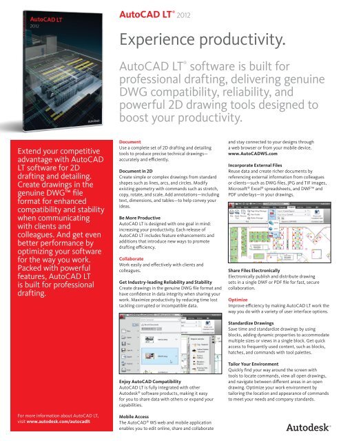 AutoCAD LT Brochure - Cad.amsystems.com