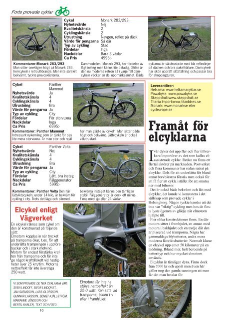 Läs Cykling nr:2-08 här (pdf-fil, 11Mbyte) - Cykelfrämjandet