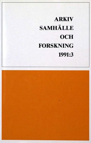 ARKIV -SAMHÄLLE OCH FORSKNING - Visa filer