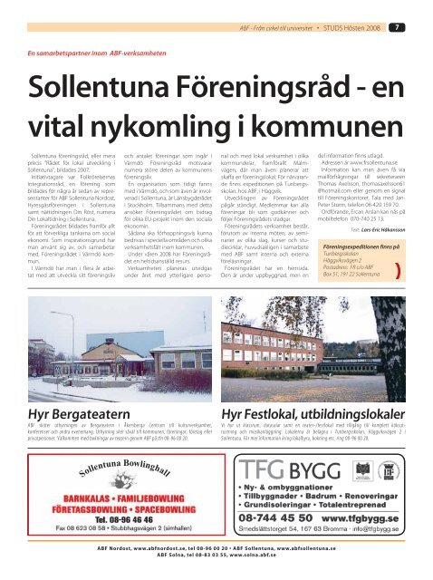 ABF Sollentuna - ABF Solna/Sollentuna/Nordosts studieprogram