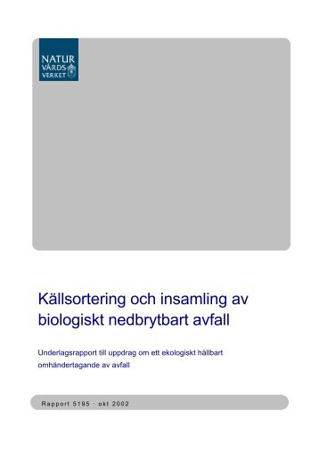 Källsortering och insamling av biologiskt nedbrytbart avfall - Matkvarn