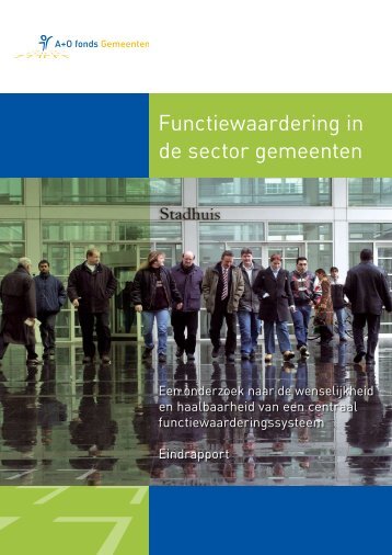 Functiewaardering in de sector gemeenten - Vereniging van ...