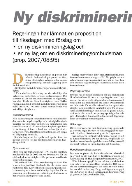 og Helsedirektoratet. Sid. 8. Intra 2/08. •Ett