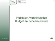 Federale Overheidsdienst Budget en Beheerscontrole - Selor
