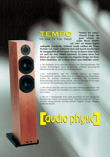 TEMPO - Audio Physic