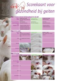 Scorekaart voor gezondheid bij geiten - Levende Have