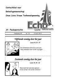 Klik hier voor de Echo van 13 juli 2013 - St. Paulus Parochie