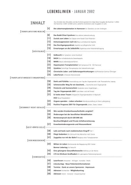 1/2002 - u.a. Budd-Chiari-Syndrom, Leberdialyse - Aktuell ...