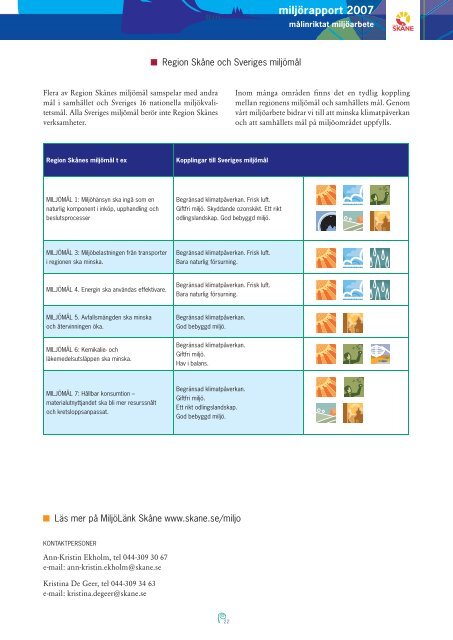 MILJÖRAPPORT 2007 - Miljölänk Skåne - Region Skåne