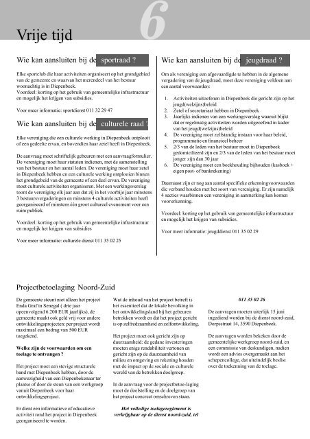 Info Diepenbeek Nummer 2 mei 2006 - Gemeente Diepenbeek