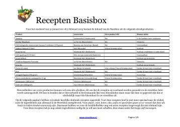 Recepten Basisbox - Streekbox