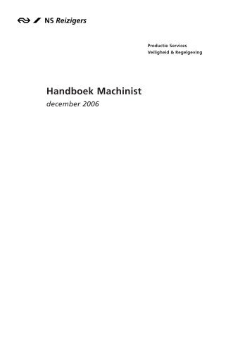 Handboek Machinist - Railmeester