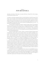 POP-METAFYSICA - Jan Sleutels