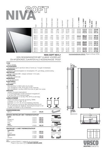 NivA Soft NS1L1 EEN dESiGNrAdiATor mET vLAkkE ... - Tabeoka