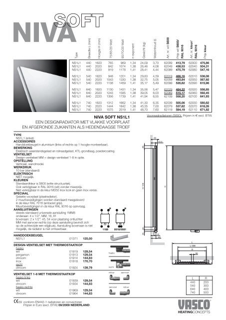 NivA Soft NS1L1 EEN dESiGNrAdiATor mET vLAkkE ... - Tabeoka