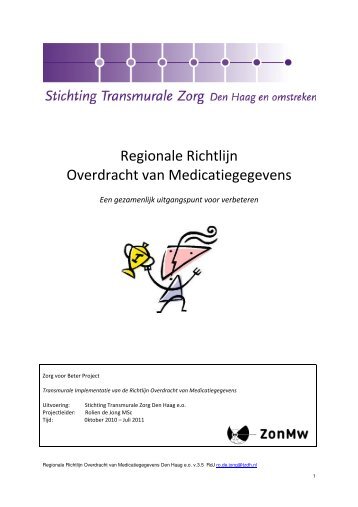 Regionale Richtlijn Overdracht van Medicatiegegevens - Stichting ...