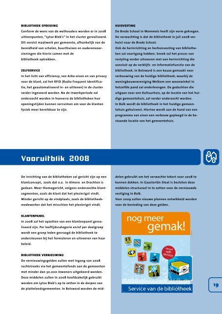 jaarverslag 2007 - Openbare Bibliotheek Opsterland - Ontdekdebieb ...