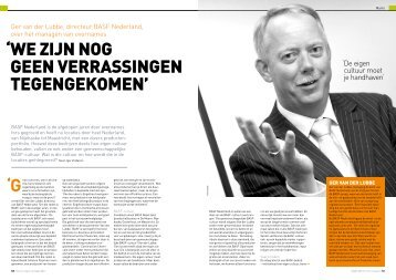 Ger van der Lubbe, directeur BASF Nederland over het ... - VNCI
