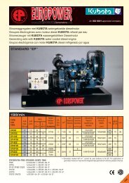 Generating sets with KUBOTA water-cooled diesel ... - UK Generators