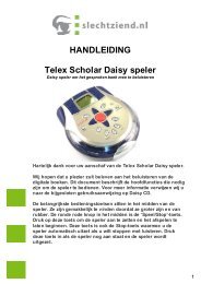 HANDLEIDING Telex Scholar Daisy speler - Slechtziend.nl