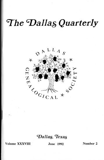 1992 - June - Dallas Genealogical Society