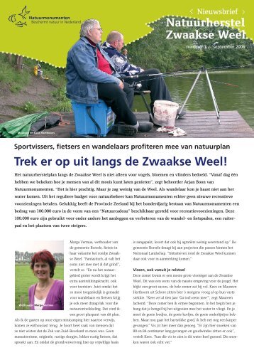 Trek er op uit langs de Zwaakse Weel! Natuurherstel Zwaakse Weel