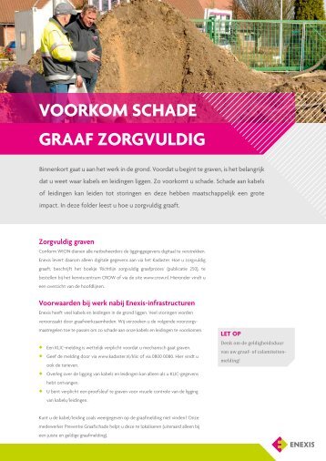 Brochure Voorkom schade graaf zorgvuldig - Enexis