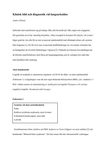 Klinisk bild och diagnostik - Mediahuset i Göteborg AB