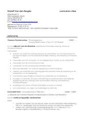 Kristoff Van den Berghe curriculum vitae