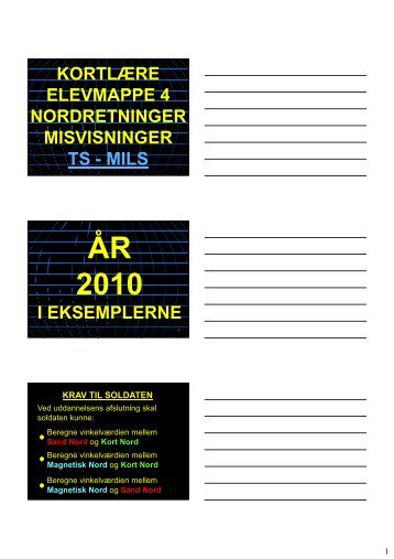 NORDRETNINGER - TS/MILS (år 2010) - jesdenmark.dk