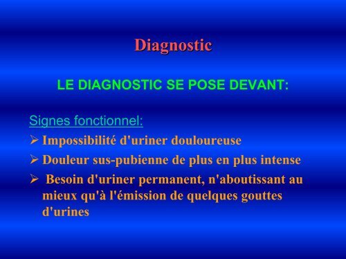 Rétention aigue d'urine - Service d'Urologie CHU Henri Mondor