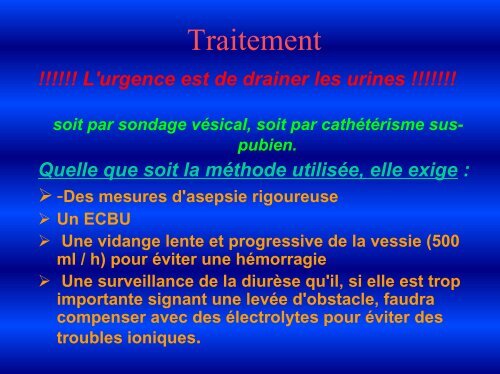 Rétention aigue d'urine - Service d'Urologie CHU Henri Mondor