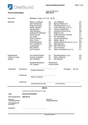 s - Oxelösunds kommun