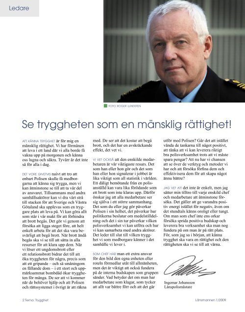 Page 1 Tema: Trygghet 1 Länsmannen 1/2009 ...