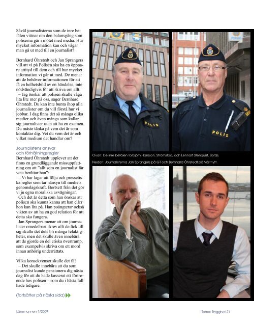 Page 1 Tema: Trygghet 1 Länsmannen 1/2009 ...
