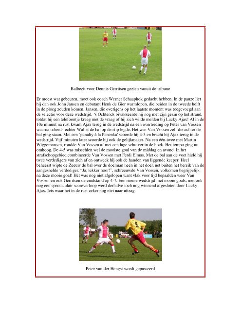 verslag website Lucky Ajax.pdf - VV Arnemuiden