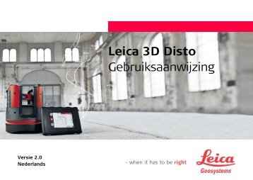 Leica 3D Disto Gebruiksaanwijzing - Leica Geosystems
