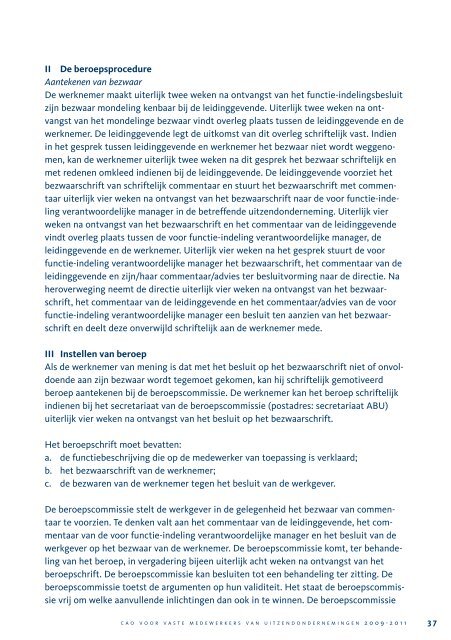 CAO voor Vaste Medewerkers van ... - StudentenWerk.nl