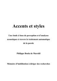 Accents et styles - LIMSI home page