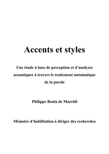 Accents et styles - LIMSI home page