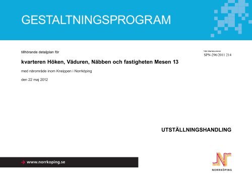 GESTALTNINGSPROGRAM - Norrköpings kommun