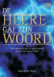 de heere gaf zijn woord - Gereformeerde Bijbelstichting