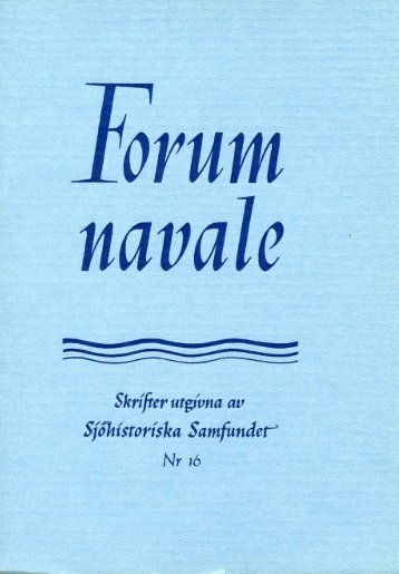 Innehåll - Sjöhistoriska samfundet