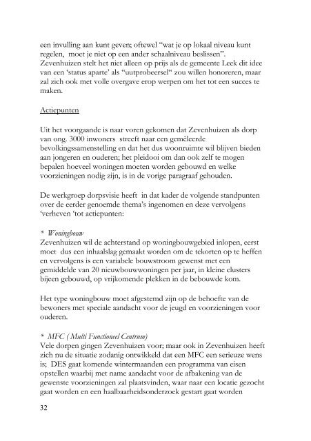 Dorpsvisie - Digitaal Dorp Zevenhuizen