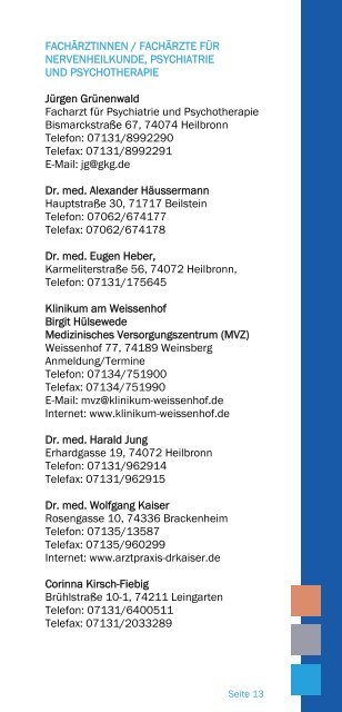 Wegweiser bei seelischen Problemen - THERAPEUTIKUM Heilbronn