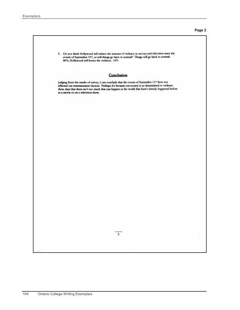 Exemplars 104 Ont