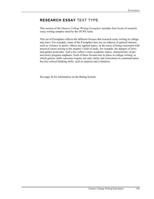 Exemplars 134 Ont