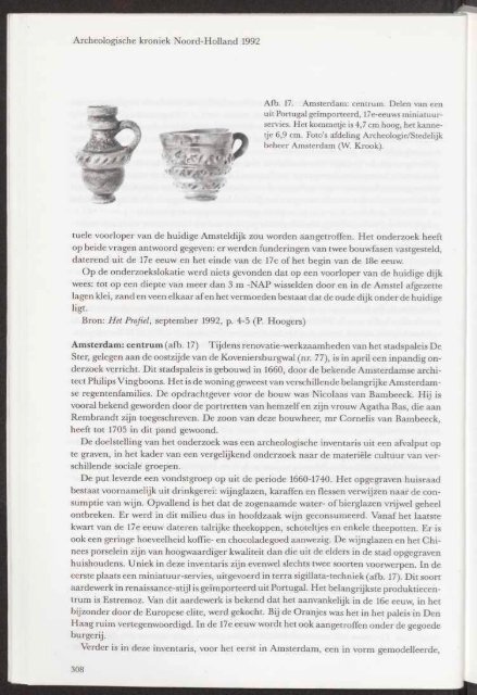 Archeologische kroniek 1992 - Geschiedenis van Zuid-Holland